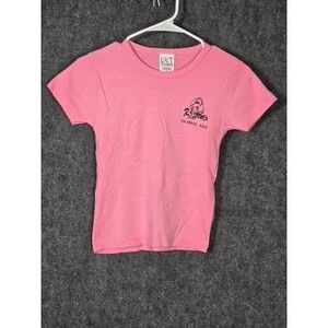 LAT Sportswear‎ Pink Roosters Columbus Ohio Graphic T Shirt Womens Sz S Casual